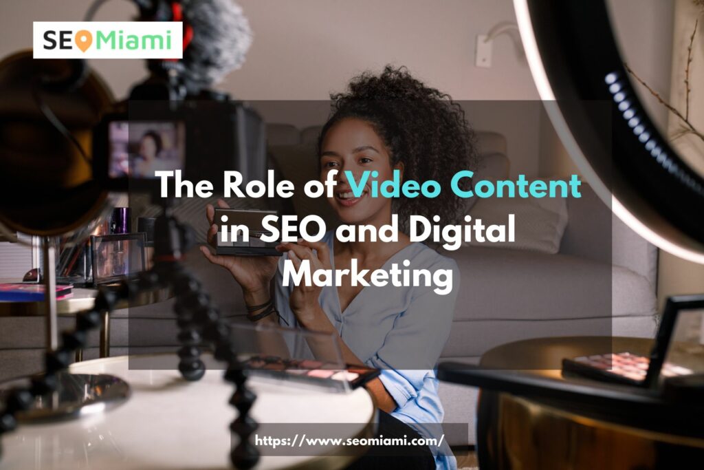 Woman working on Video Content for SEO